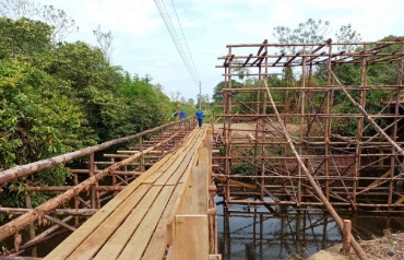 Governo d� in�cio � constru��o da ponte de concreto sobre o Rio Bandeira - Foto: Sinfra-MT