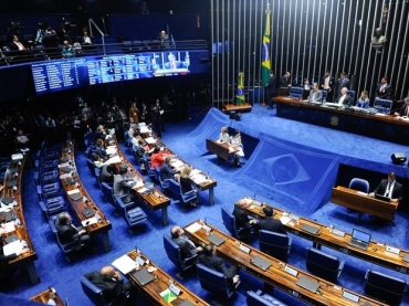O plenário do Senado, em Brasília, durante sessão do julgamento final do processo de impeachment da presidente afastada