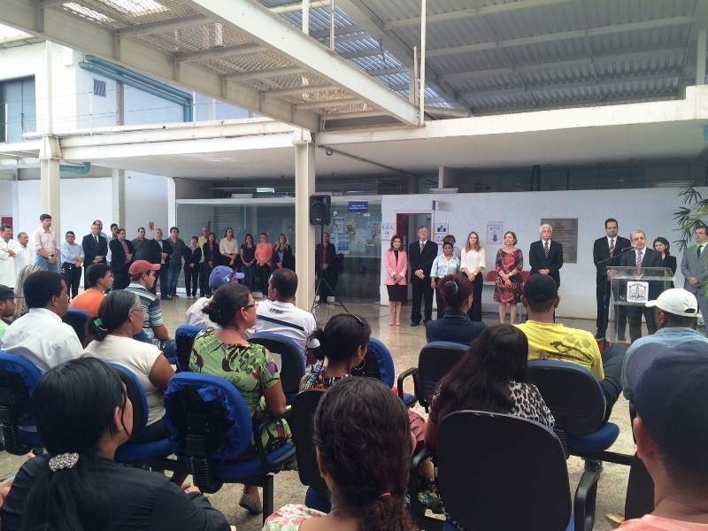 Para marcar o incio do evento foi realizada uma cerimnia de abertura no Frum da Capital