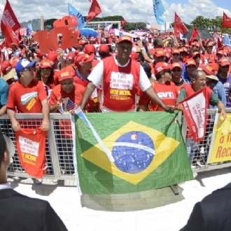 Cerca de 2,5 mil professores de todo o pas se reuniram no Palcio do Planalto na quarta-feira (19)