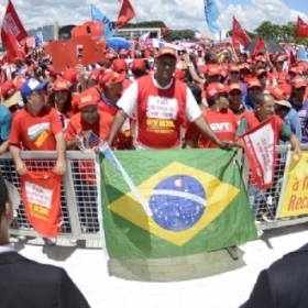 Cerca de 2,5 mil professores de todo o pas se reuniram no Palcio do Planalto na quarta-feira (19)