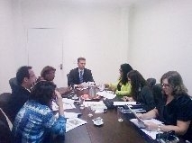 Em Cuiab, a equipe discute os detalhes da implantao do local