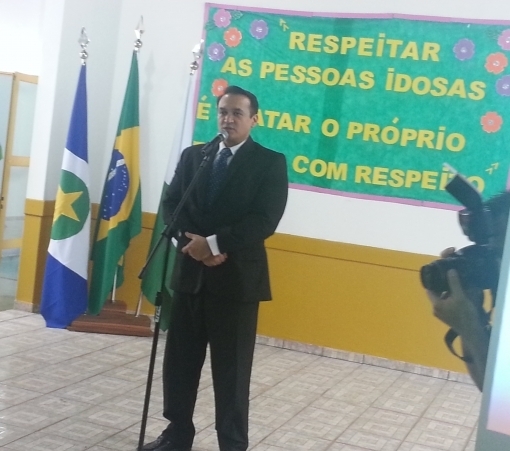 Defensor Pblico-Geral, Djalma Sabo Mendes Jnior, durante entrega das obras do CCI Padre Firmo, em Cuiab.