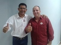 Willian Sampaio e Ednilson Albino, ambos reeleitos presidente do regional e Cuiab, respectivamente