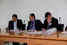 Secretrio Ananias Filho, deputados: Ezequiel Fonseca (PP) e Alexandre Csar (PT)