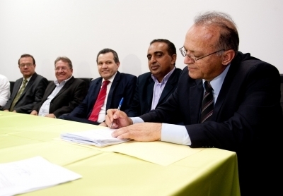 Governador Silval Barbosa na solenidade de entrega da documentao para efetivao do PAC II