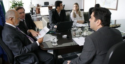 Presidente do TRE-MT Des. Juvenal Pereira durante apresentao do Gabinete de Gesto de Metas