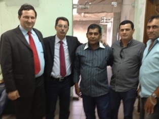 Sup. do Incra Valdir Barranco, deputado Ezequiel Fonseca (PP), e mais dois vereadores de Apiacs