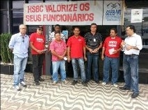 Bancrios explicitam  populao a falta de respeito que o HSBC vem praticando com os trabalhadores