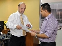 Pres. do TJ/MT, desembargador Rubens de Oliveira Santos Filho, e o dep.fed. Valtenir Pereira, PSD