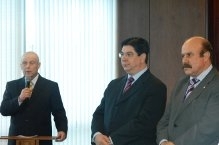 Ministro da Agricultura, secretrio e deputado Homero