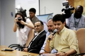 Secretrio Eder Moraes durante reunio na sede do Conselho Regional de Engenharia e Agronomia de Mato Grosso