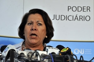 A corregedora-nacional do CNJ, Eliana Calmon, em entrevista em agosto