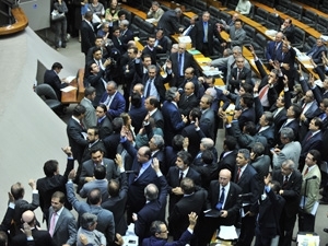 Deputados no plenrio durante votao do Cdigo Florestal