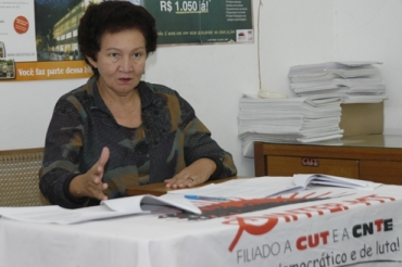 Presidente do Sintep em Vrzea Grande, Cida Cortes