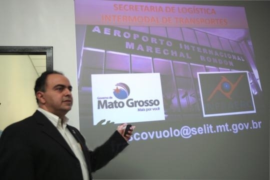 Secretrio Francisco Vuolo concede entrevista coletiva para falar das obras do Aereoporto Marechal Rondon