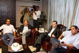 Governador Silval Barbosa recebe prefeito Joo Madureira e vereadores de Vrzea Grande