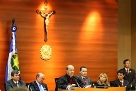 Governador Silval Barbosa participa da solenidade de posse da nova diretoria do Tribunal de Justia de MT