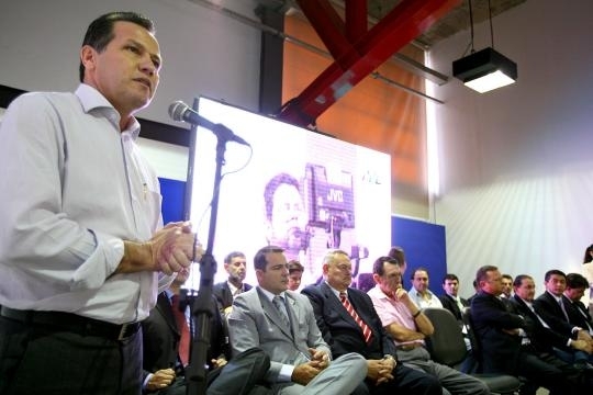 Governador Silval Barbosa, durante inaugurao da nova sede da Agecopa