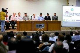 As audincias junto aos municpios foram distribudas pelas regies de planejamento do Estado.