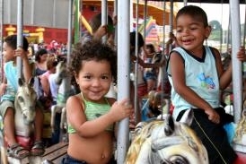 A crianada poder aproveitar tambm os brinquedos do Parque de Diverso