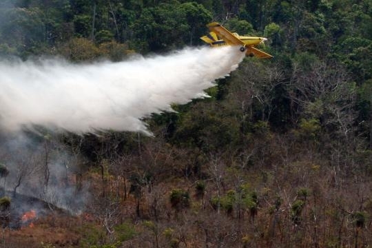 Parte urbana da cidade no chegou a ser afetada pelo incndio que destruiu 80% das madeireiras