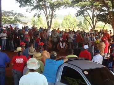 O movimento contou com um nmero expressivo de acampados.