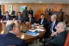 Presidente da Repblica, Michel Temer, durante reunio com a Frente Nacional de Prefeitos