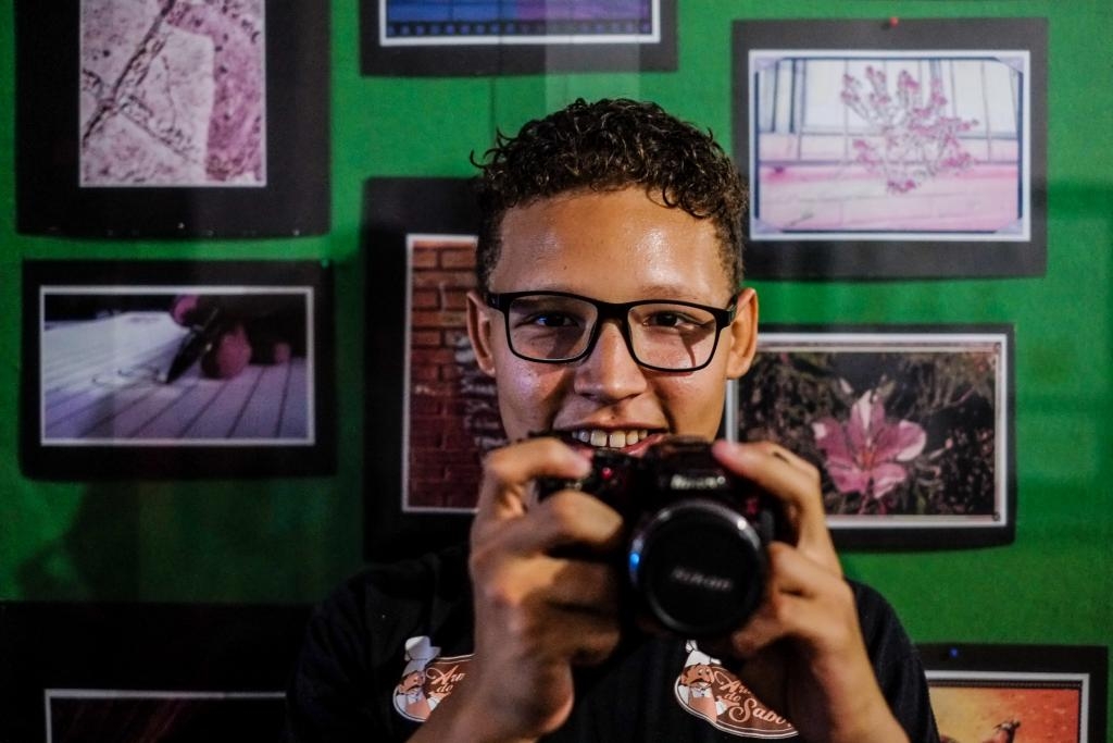 Estudantes realizaram oficinas para melhor lidar com as ferramentas, como cmeras fotogrfic