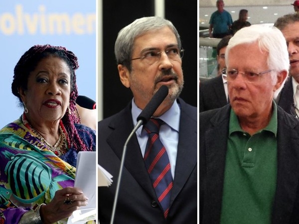 Os novos ministros Luislinda Valois (Direitos Humanos), Antonio Imbassahy (Secretaria de Governo) e Moreira Franco (Secretaria Geral)