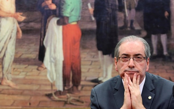 O deputado cassado Eduardo Cunha, ex-presidente da Câmara, durante sessão da Comissão de Constituição e Justiça da Casa, em 2016