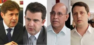 Ex-secretrios Cesar Zlio, Pedro Elias, Jos Jesus Cordeiro e Rodrigo Barbosa, filho do ex-governador Silval Barbosa