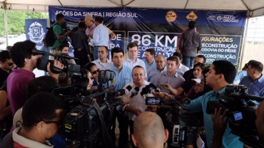 Governador inaugurou a reconstrução de duas rodovias na região Sul