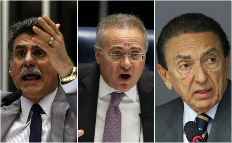 Romero Juc, Renan Calheiros e Edison Lobo.