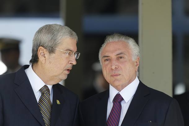 O ministro Antonio Imbassahy e Michel Temer