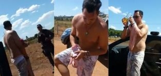 Promotor xingou policiais, fez ameaas e por fim tomou banho de cerveja mesmo algemado