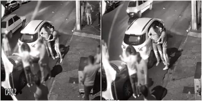 As imagens cedidas ao ReprterMT, mostram que manobrista foi arrastado pelo carro do universitrio