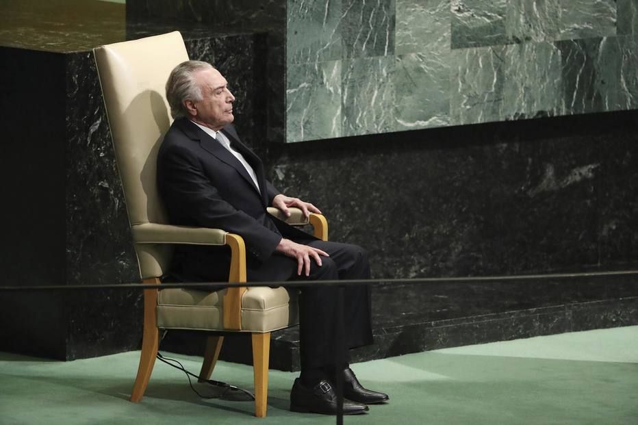 O presidente Michel Temer durante Assembleia-Geral da ONU, em Nova York