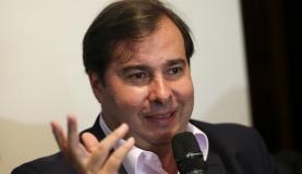 O presidente da Cmara dos Deputados, Rodrigo Maia, participou da reunio, no Palcio Guanabara, entre o presidente Michel Temer, o governador do Rio de Janeiro, Luiz Fernando Pezo