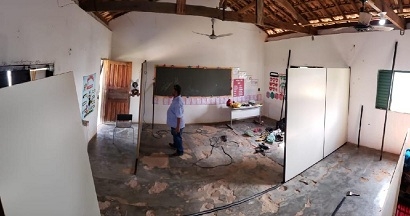 Para não atrapalhar ano letivo, os trabalhos serão realizados por etapa, em uma sala por vez - Foto: Seduc MT