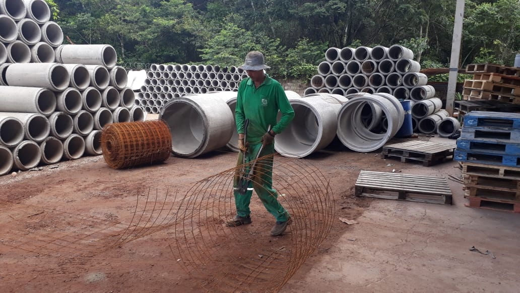 Fbrica de artefatos de concreto instalada no CDP de Lucas do Rio Verde