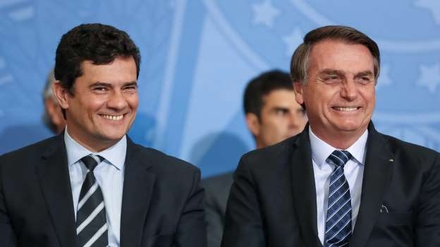 © Presidência da República Nos últimos dias, Bolsonaro e Moro trocaram elogios em público. Mas reaproximação é incerta