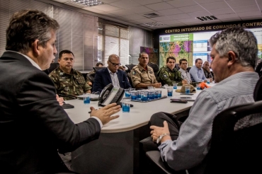 Governador se reúne com secretário de Segurança e demais autoridades na Sesp - Foto: Christiano Antonucci/Secom-MT