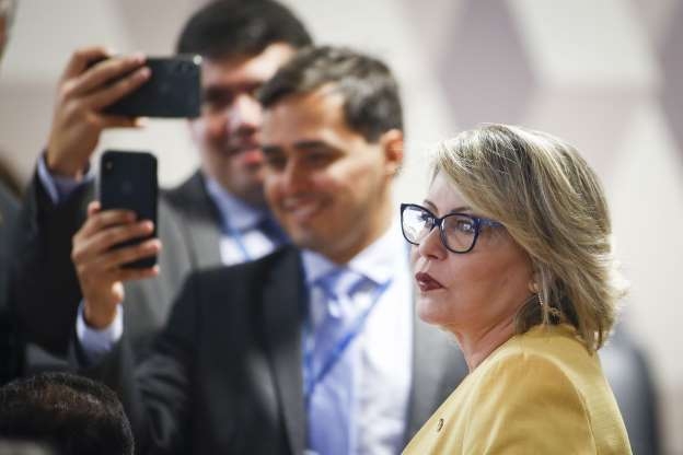 © Sérgio Lima/Poder360 10.dez.2019 - Senadora Juíza Selma (Pode-MT) no plenário da CCJ do Senado. Ela teve sua cassação confirmada pelo Senado
