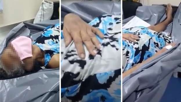 © Reprodução Vídeo de idosa respirando com dificuldades em hospital brasileiro se tornou alvo de fake news e foi compartilhado em diversos países
