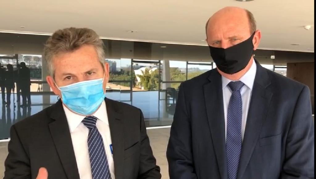 Governador Mauro Mendes e deputado federal Neri Geller em Braslia - Foto: Reproduo