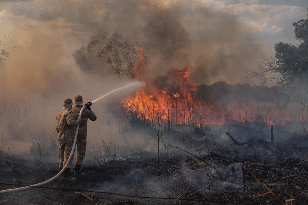 Monitoramento e combate ao Incêndio na região de Sorriso no Norte do Estado - Bombeiro e fogoFoto: Mayke Toscano/Secom-MT