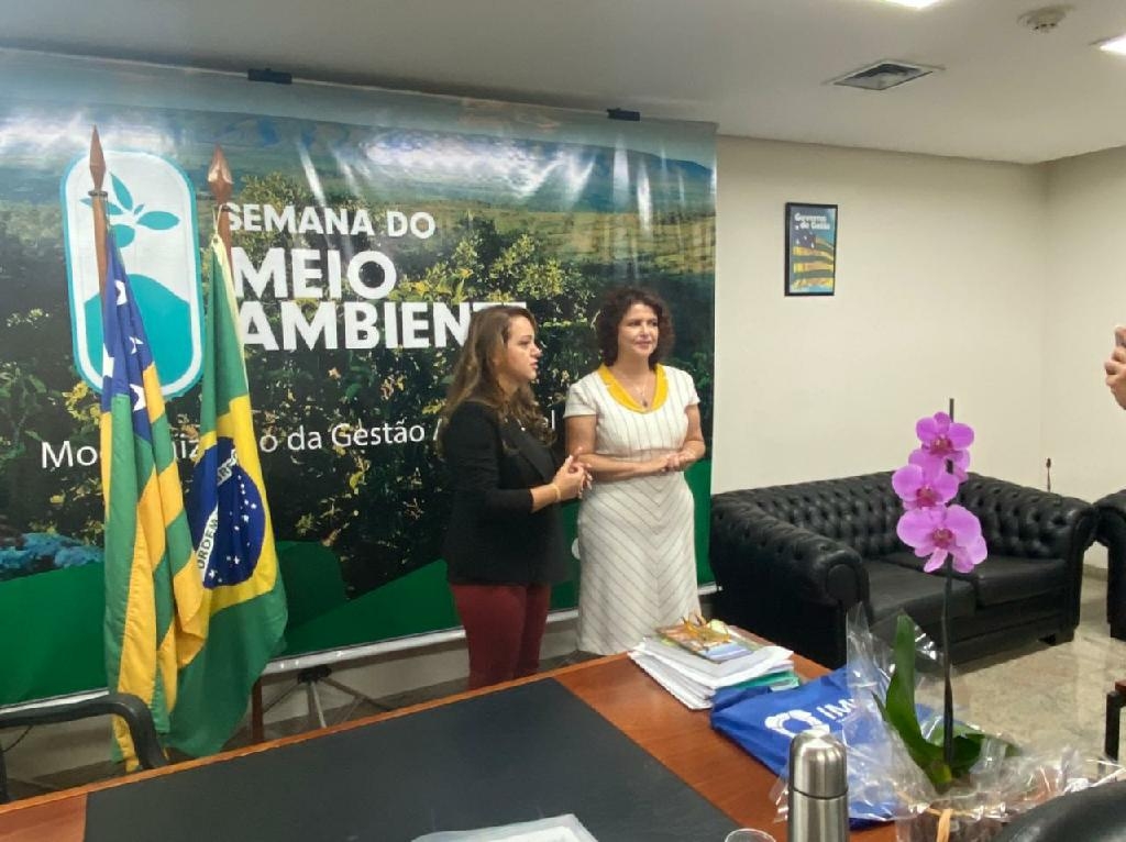 Secretria Mauren Lazzaretti, da Sema-MT, e secretria Andrea Vulcanis, de Gois - Foto: Assessoria