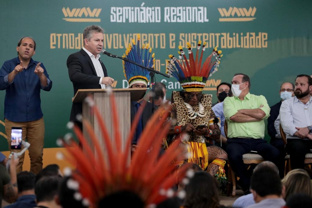 O governador Mauro Mendes durante o evento - Foto: Mayke Toscano/Secom-MT