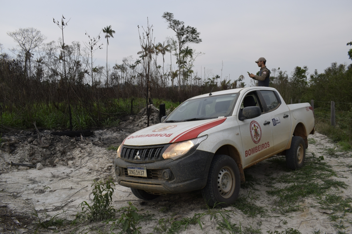 Total de rea fiscalizada via terrestre foi 981 hectares. - Foto: Carlos Celestino|Secom-MT